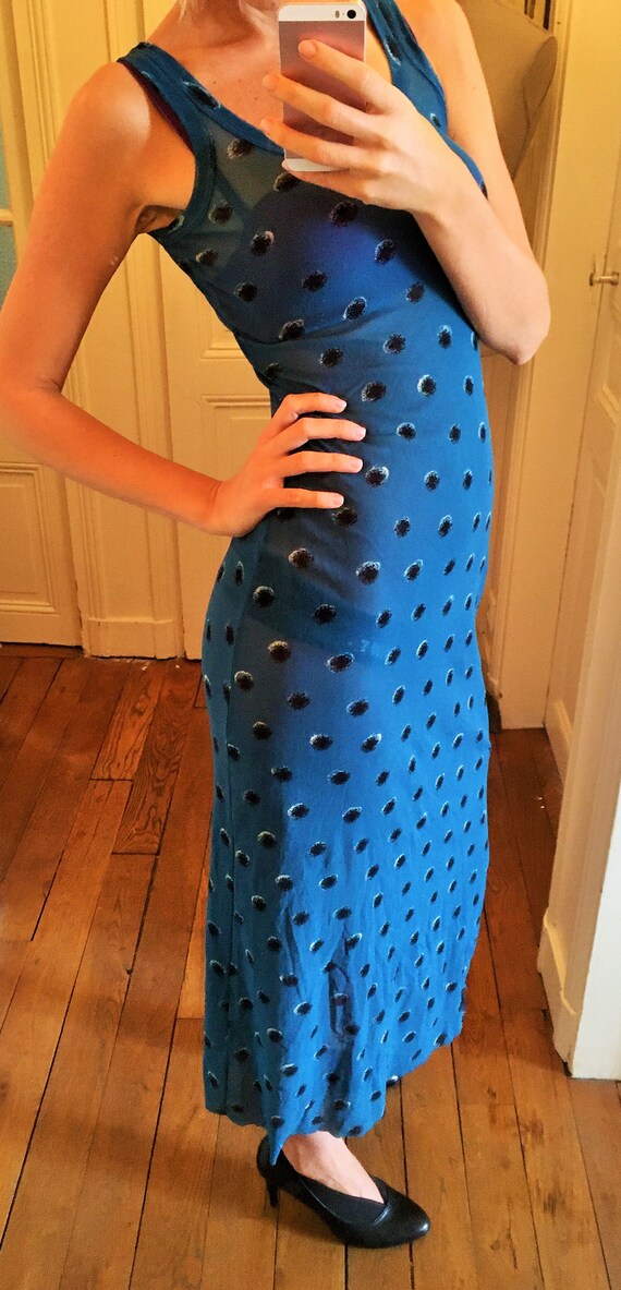 Jean Paul Gaultier Soleil Mesh JPG Blue P Polka Dot | Etsy Singapore