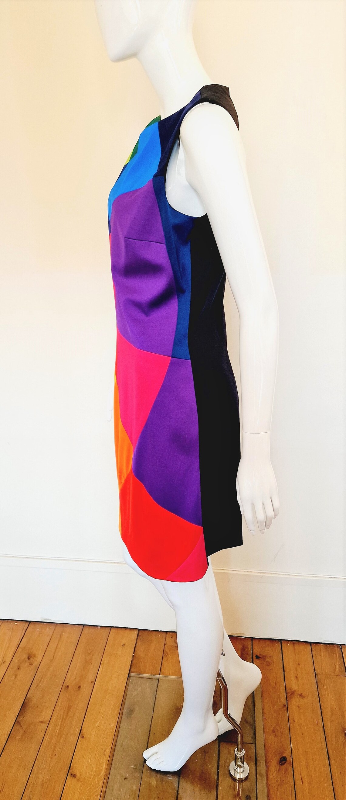 Moschino Colour Block Rainbow Fran Drescher Nanny Series Couture Runway ...