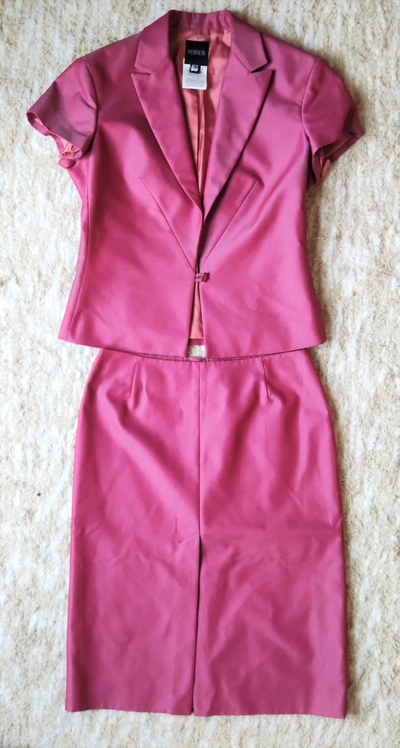 Gianni Versace Versus Pink Rose Ensemble Suit Work