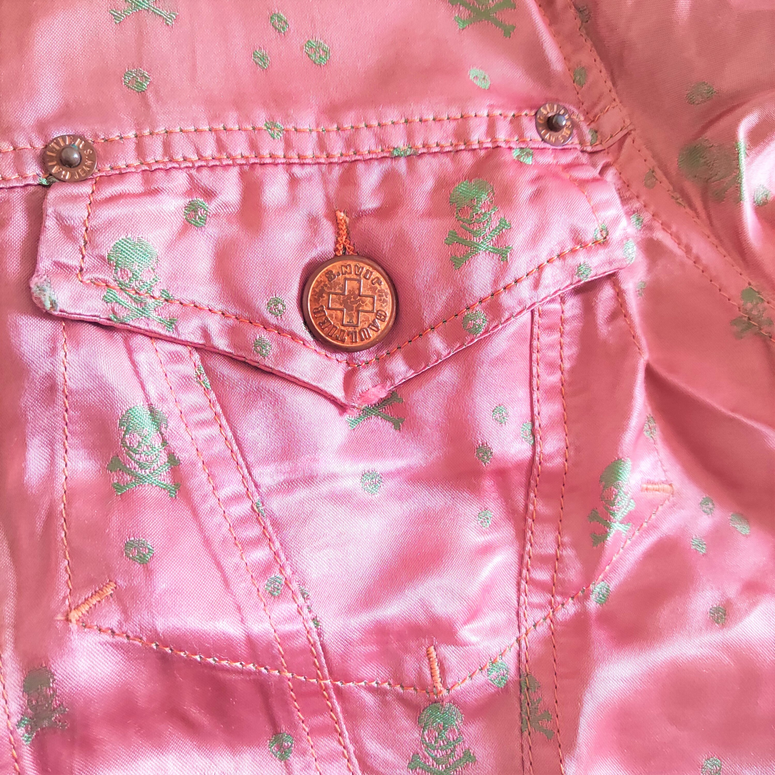 Jean Paul Gaultier Skull Satin Salmon Pink Waisted Coset Denim - Etsy