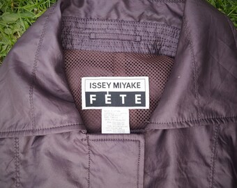 Issey Miyake Fete Vintage Runway 80s 90s Brown Formal Japanese