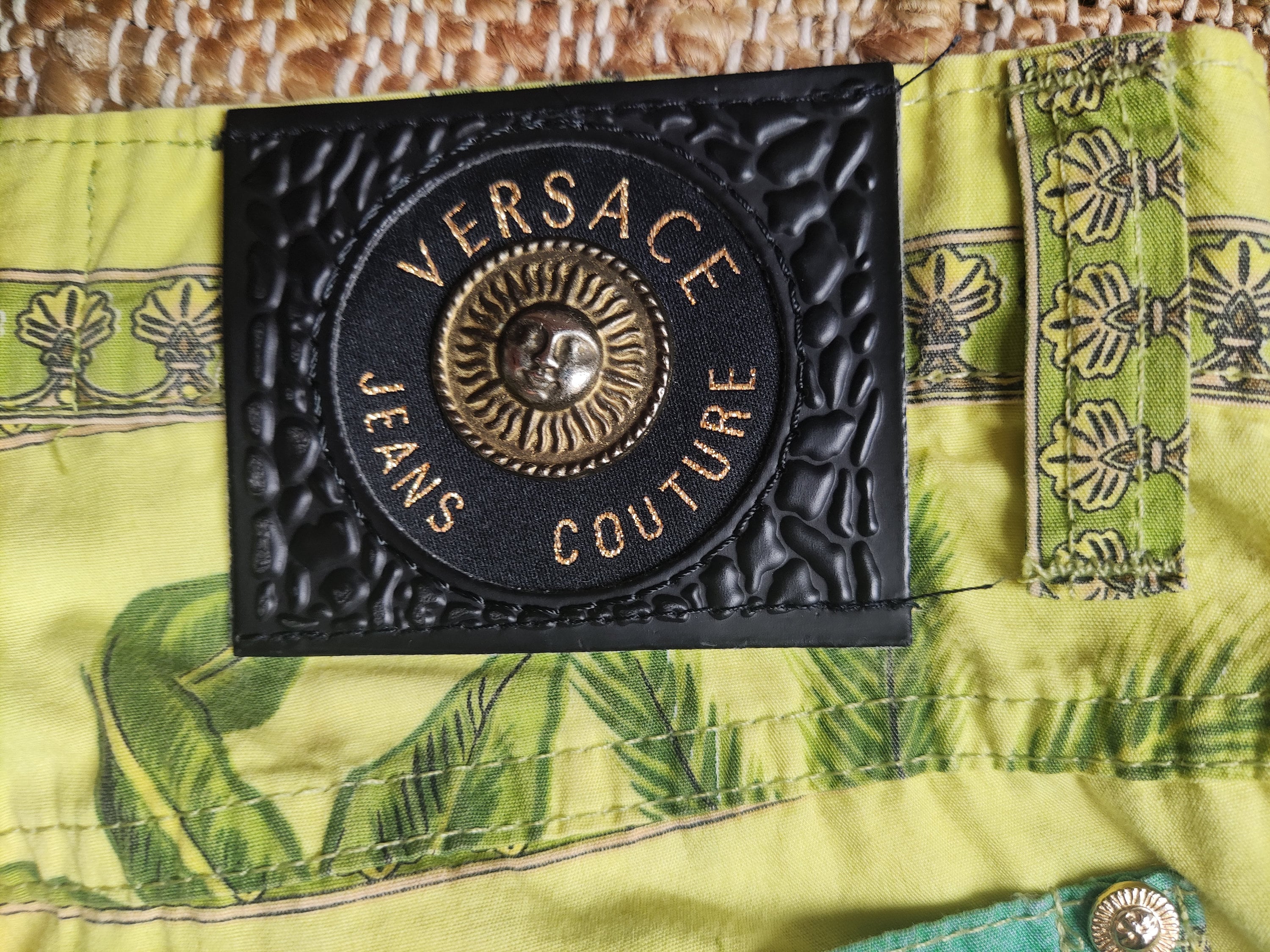 Gianni Versace Tarzan Jungle Baroque Green Vintage Medusa