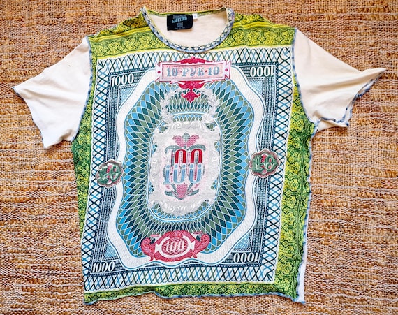 Jean Paul Gaultier S/S 1994 Les Tatouages Tattoo Banknote Monney