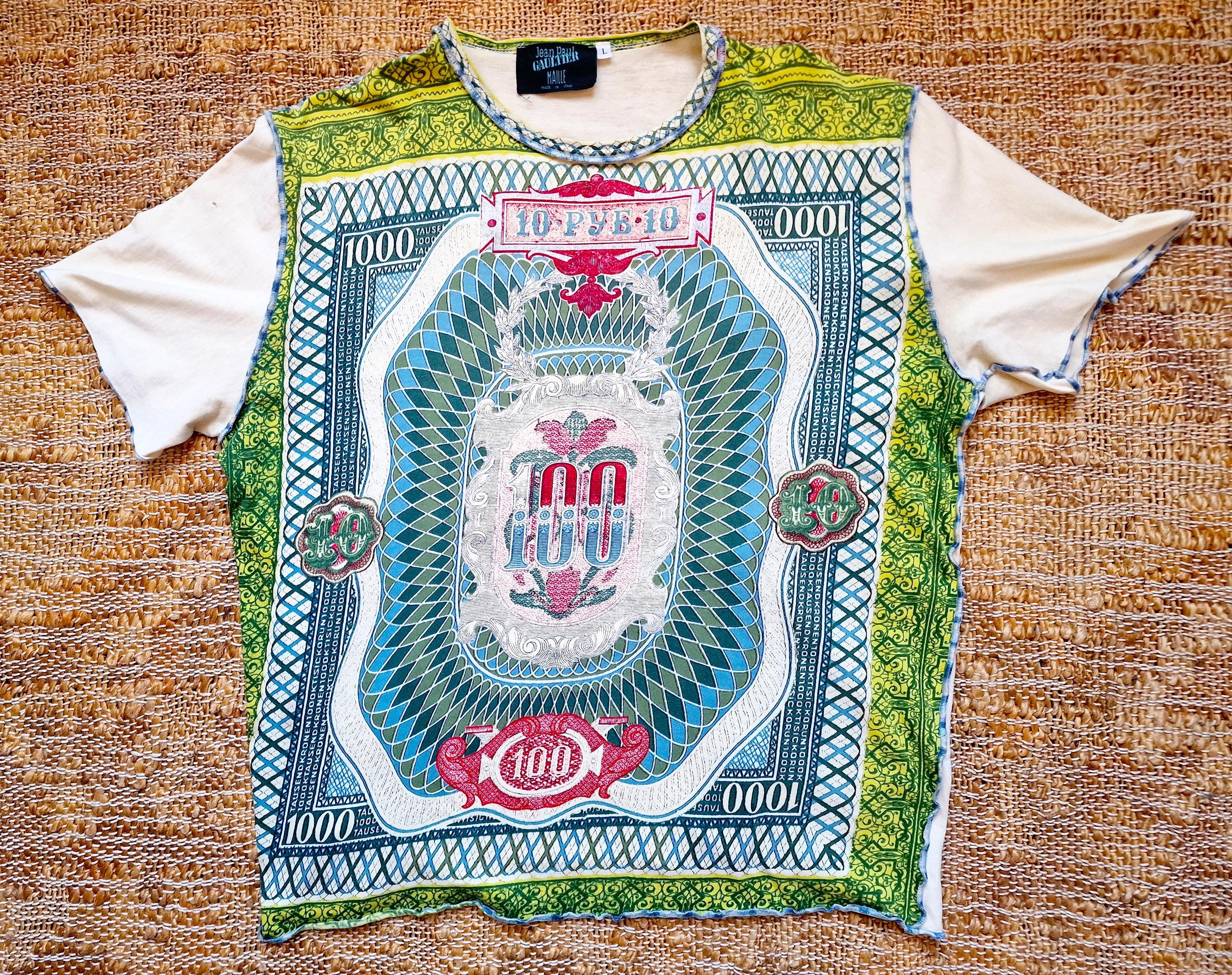 Jean Paul GAULTIER HOMME 1994 カットソー Jean Paul Gaultier S/S 1994 Les Tatouages Tattoo Banknote Monney