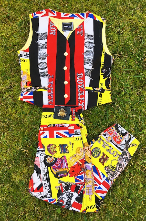 Vintage Gianni Versace Couture Beatles Oxford British Rock & Roll