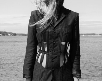 Jean Paul Gaultier Cage Corset Cut Out Panel Transparent