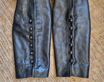 YSL Yves Saint Laurent Rive Gauche Leather 100% High Waist