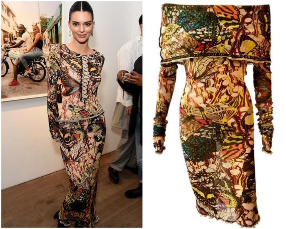 Jean Paul Gaultier Butterfly Kendall Jenner Optical Illusion