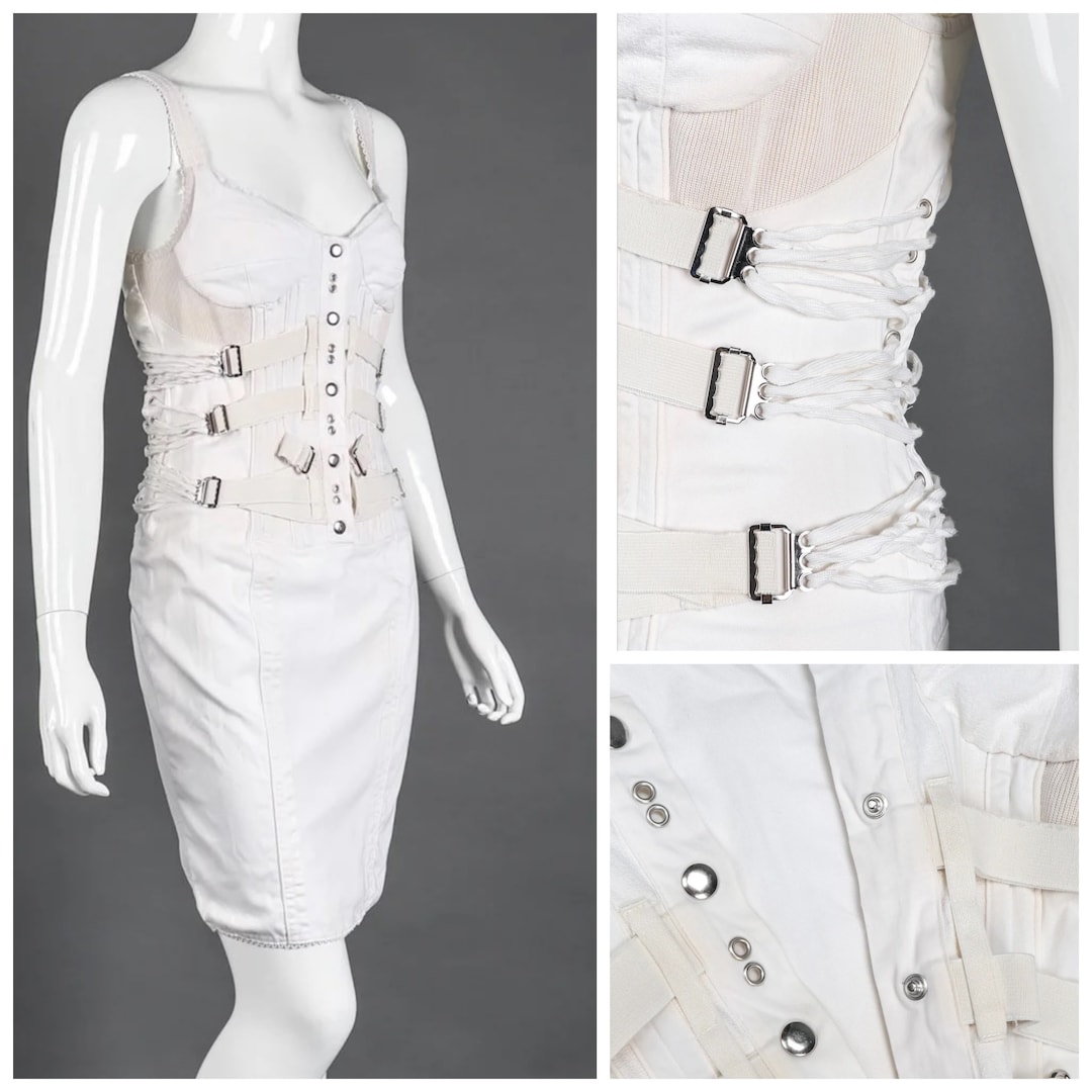 【関税＆送料込み】Dolce & Gabbana Petticoat Clothing D&G Dolce and Gabbana Bondage Corset Lace up Bustier Vintage