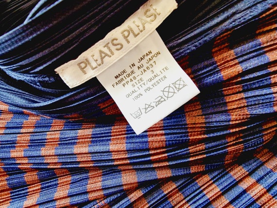 Issey Miyake Pleats Please Pleated Striped Blue B… - image 10