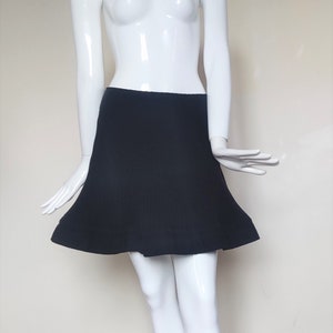 Azzedine Alaïa Alaia Brown Wool Onion Elegant Work Working Formal Evening  Mini Skirt Jupe Size Small