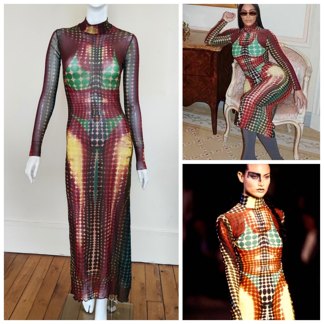 Iconic Jean Paul Gaultier Cyberdot 1995 F/W Runway Haute Couture