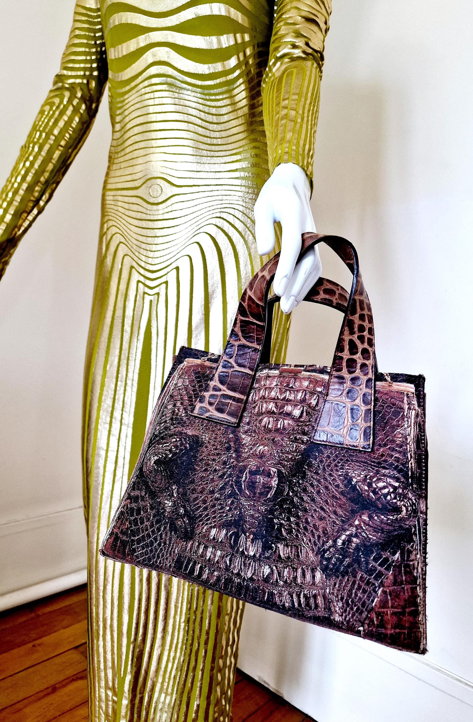 Jean Paul Gaultier Crocodile Leather Optical Illusion Trompe L'œil