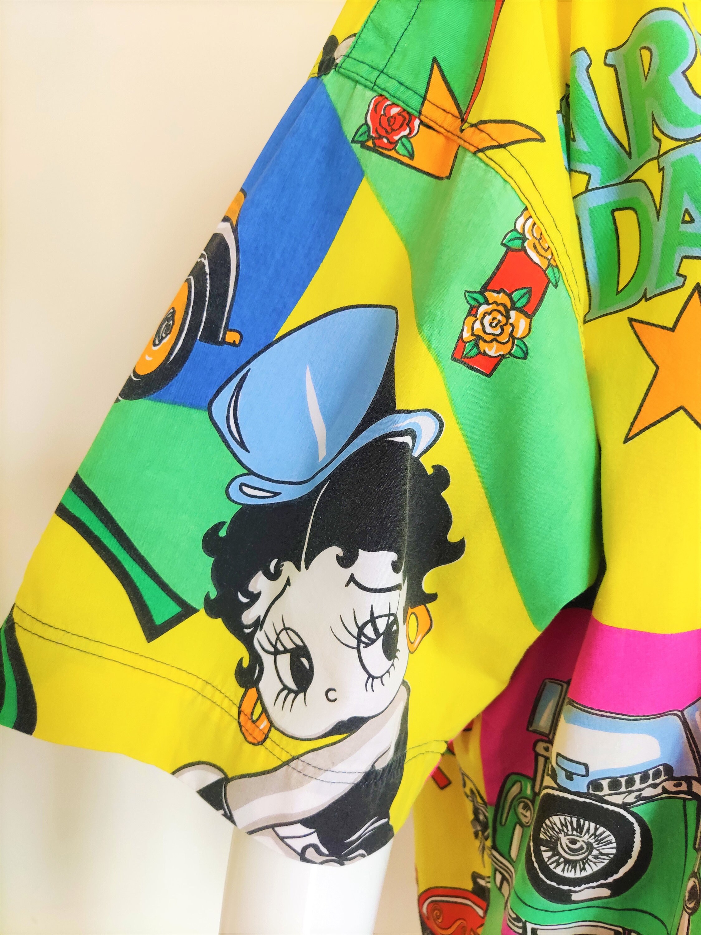 Vintage Gianni Versace Couture Betty Boop Cartoon Pop Art