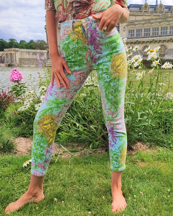 Gianni VERSACE Jeans Couture Blue Italian Medusa Baroque Head