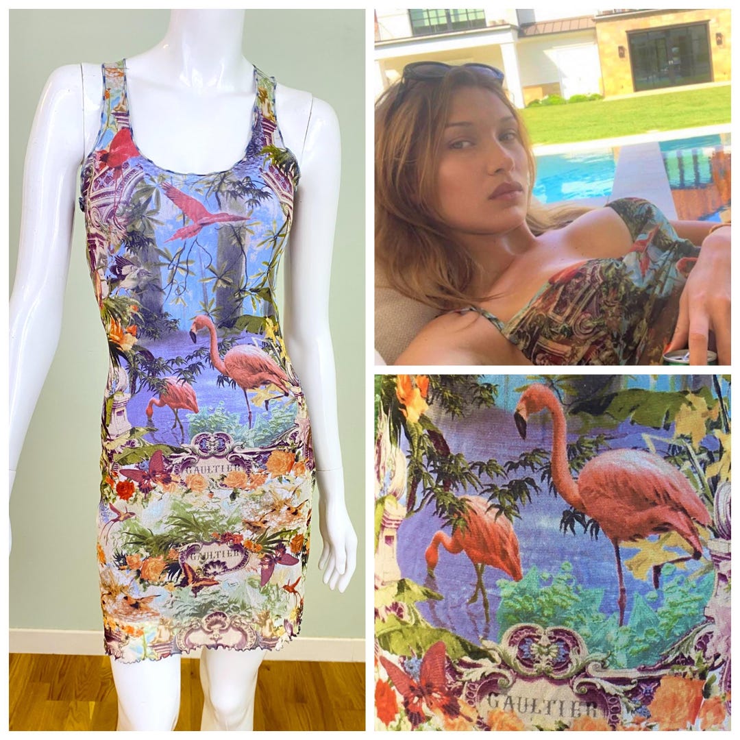 Jean Paul Gaultier Tropical Butterfly Bella Hadid Flamingo Floral