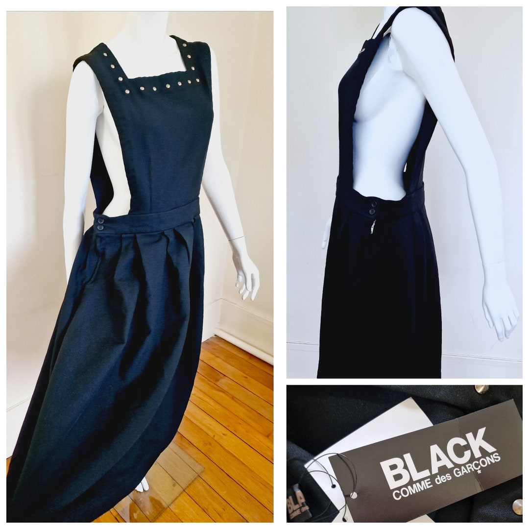 Comme des Garcons tirantes remachados con remaches traje negro de gran tamano plisado para hombre y mujer traje Vintage pequeno mediano y grande ultima novedad Etsy Espana