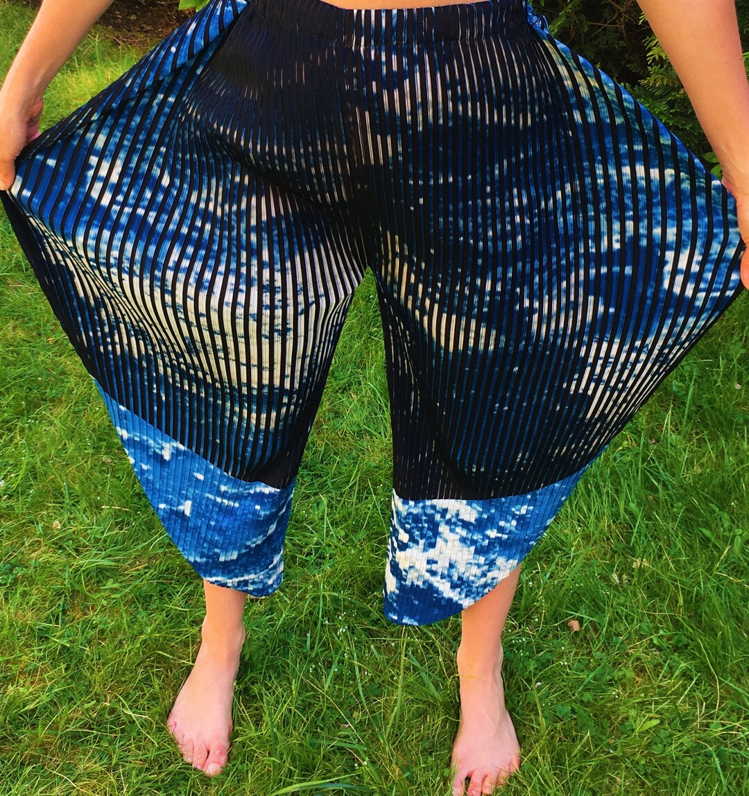 ISSEY MIYAKE Runway Catwalk Vintage 90s 80s Blue Black Cloud Sky