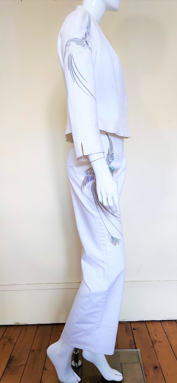 Thierry Mugler Peacock Bird Evening Runway Gown Wasp Bee Couture
