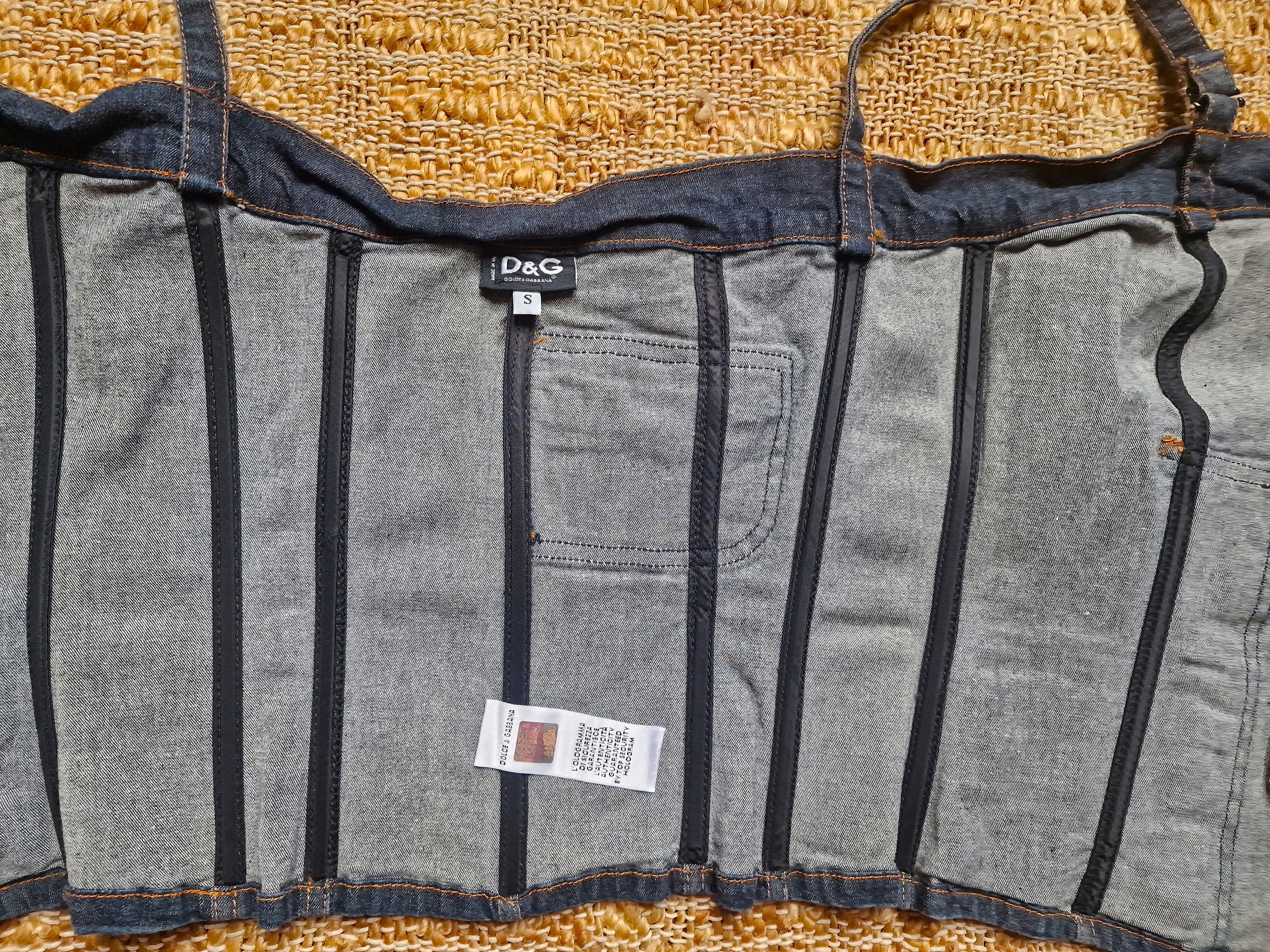 D&G デニム ビスチェ コルセット D&G ドルチェ＆ガッバーナ デニム ビスチェ ヴィンテージ 90年代