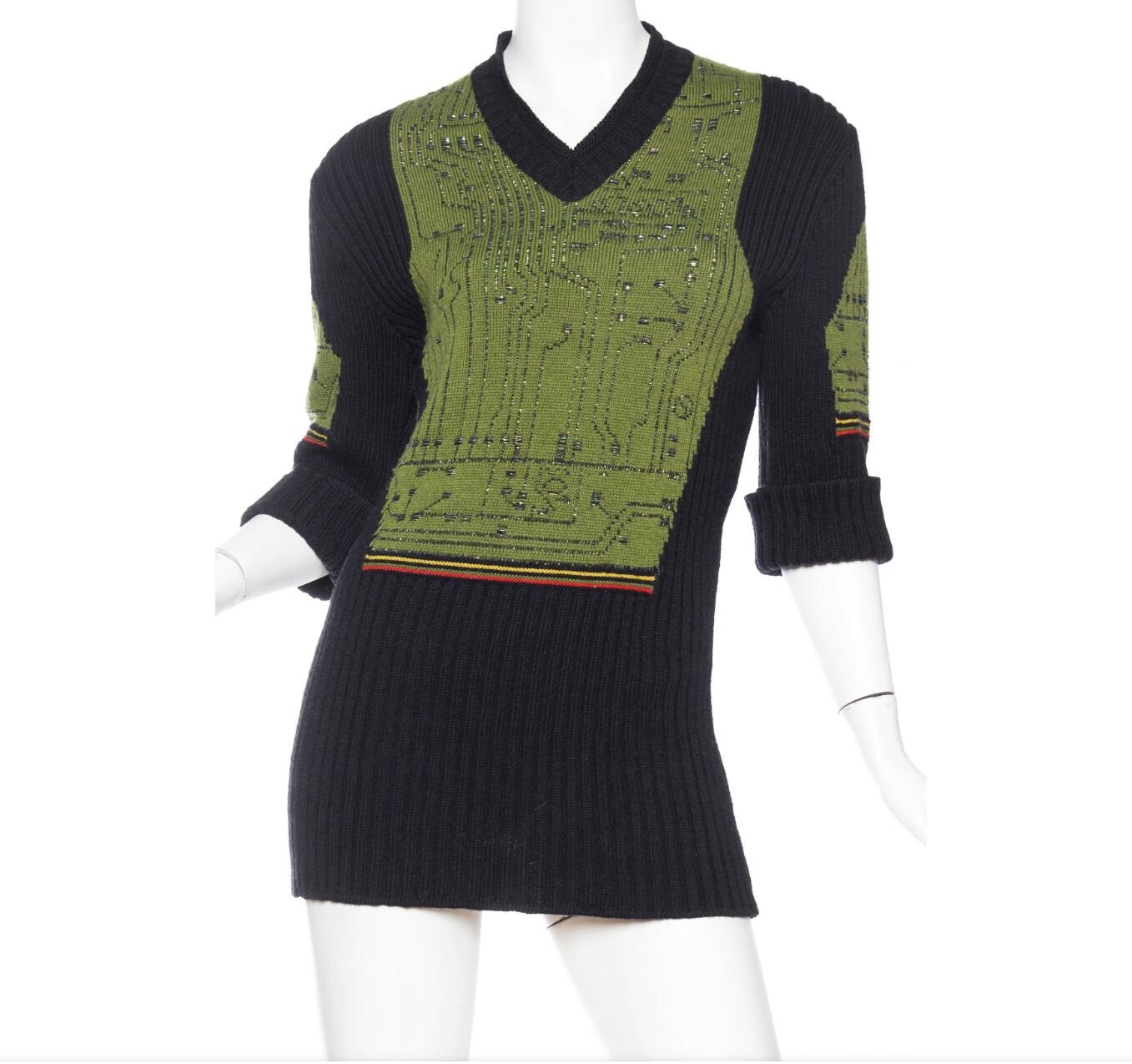 jean paul gaultier circuit board sweater