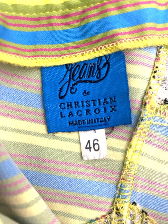 Christian Lacroix Patchwork Striped Fishbone Logo… - image 13