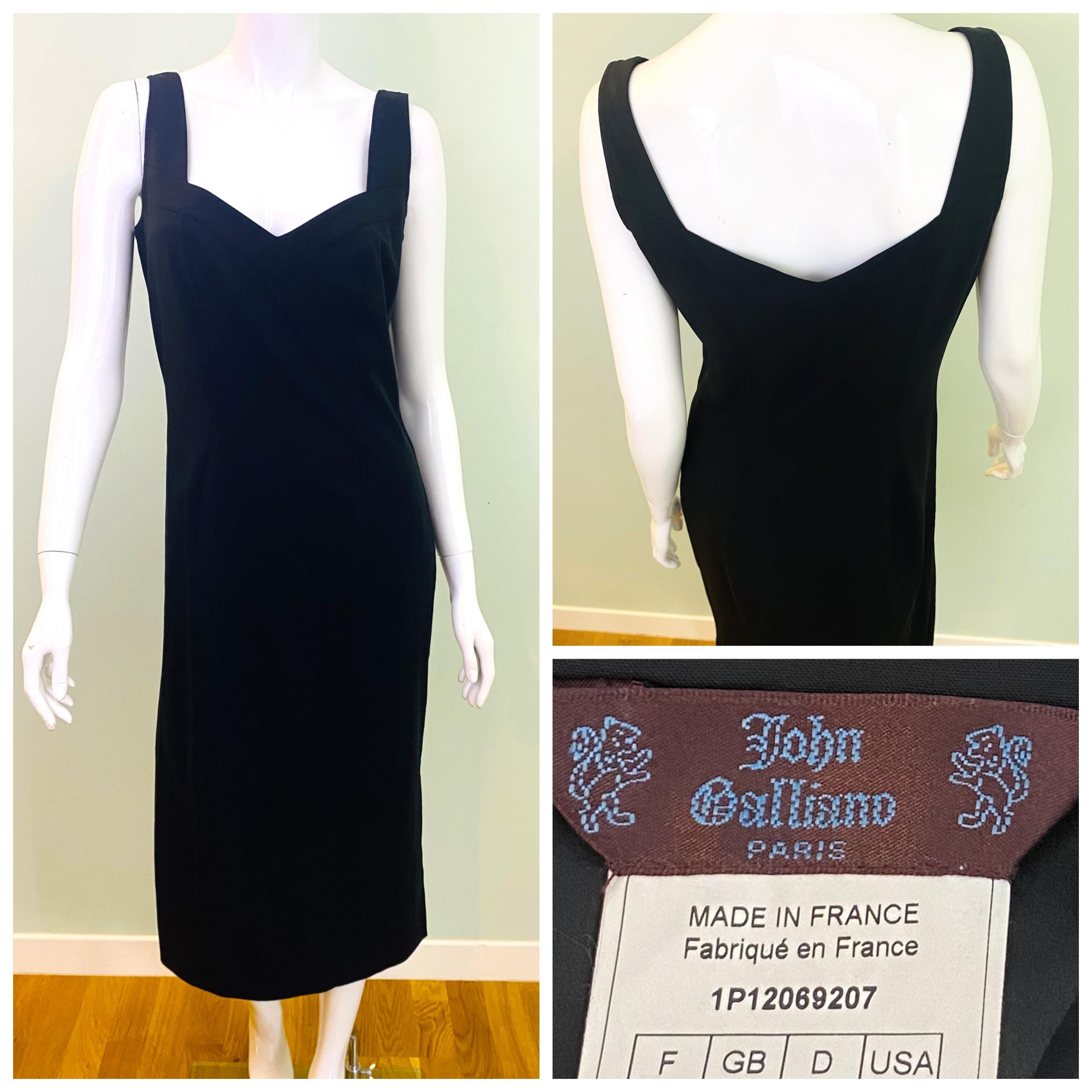 Early John Galliano 2001 Black Formal Cocktail Evening Work