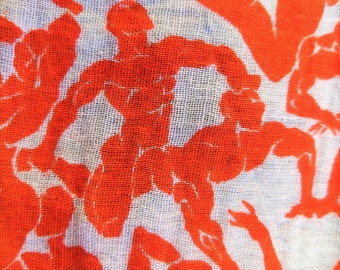Jean Paul Gaultier Porr Erotisk Orgie Couture Vintage Gay Sexställning HBTQ Orange Gay Mönster Halsduk T-shirt Topp Kjol Pareo Klänning