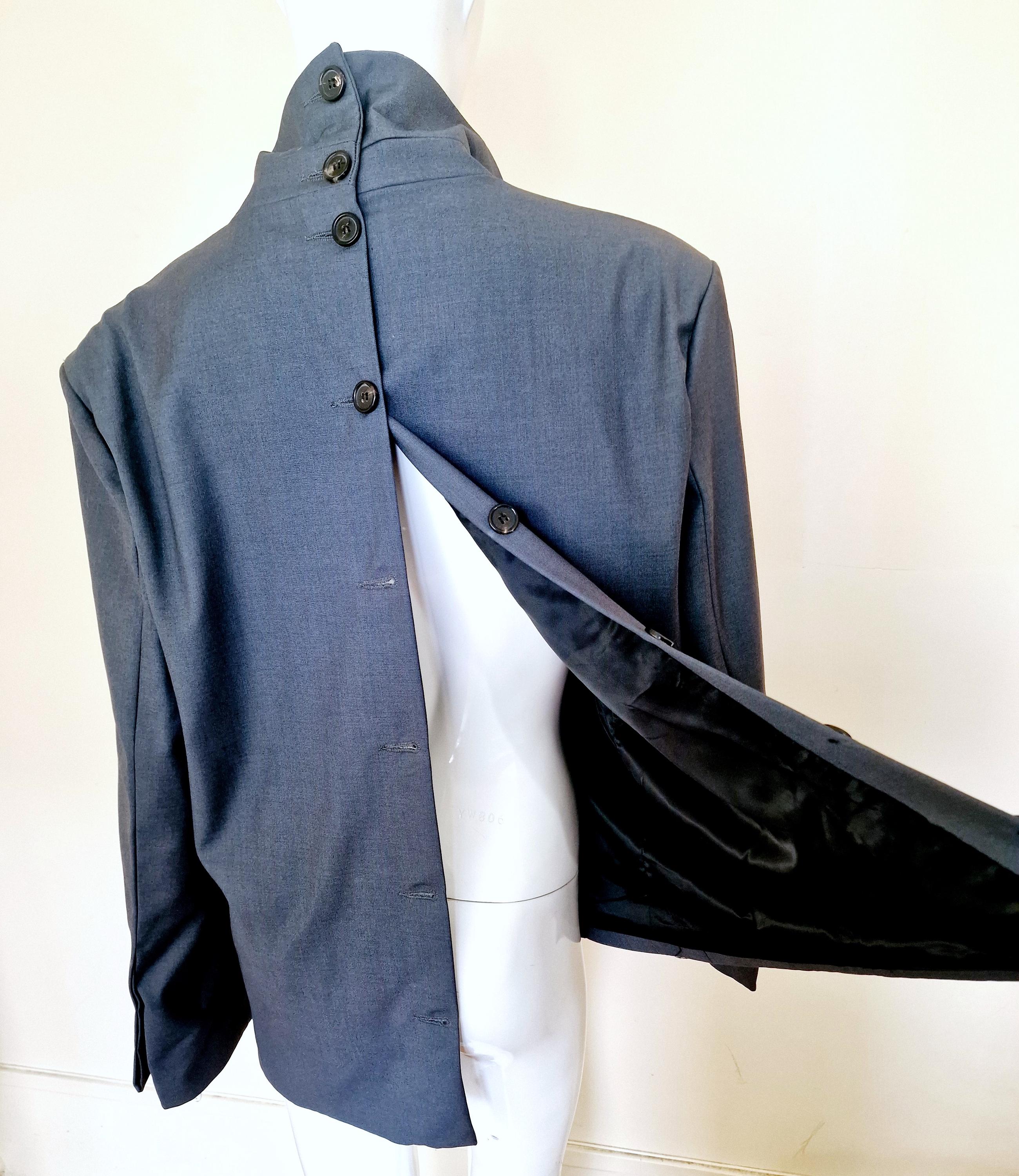 Y/project Button Back Deconstucted Open Cut Out Gray Panel Unisex
