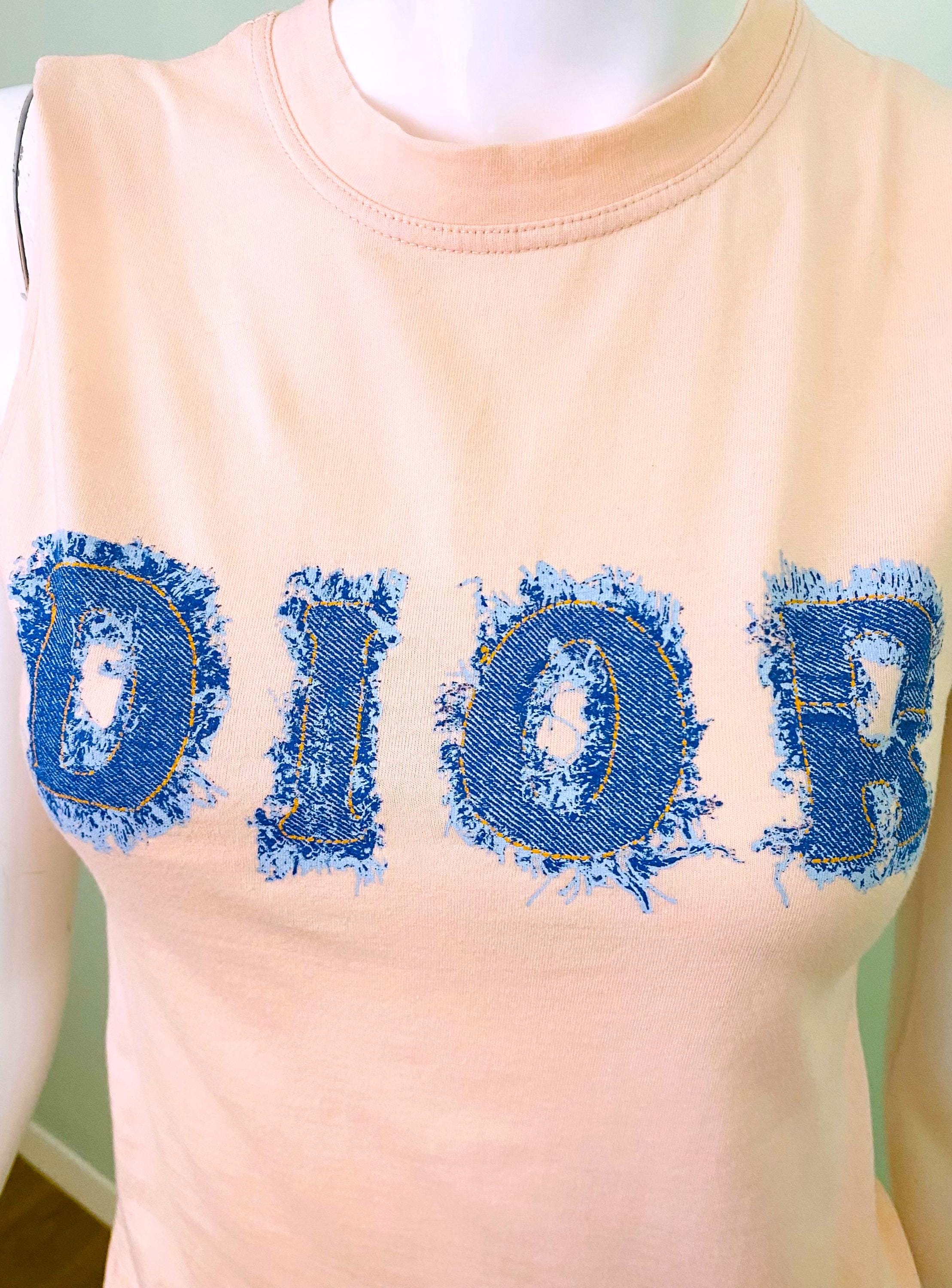 b*y様 9948 ガリアーノ期 クリスチャンディオール J'ADORE 半袖T Christian Dior Denim J'adore by John Galliano Pink Rose Blue