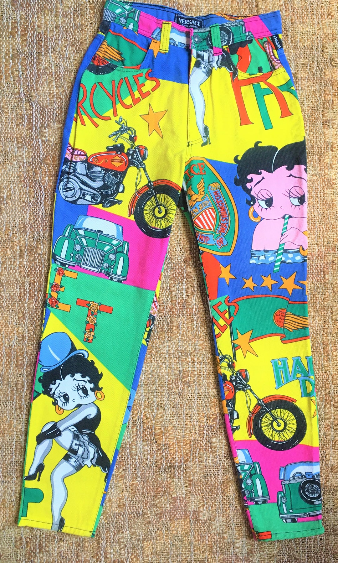 Vintage Gianni Versace Couture Betty Boop Cartoon Pop Art