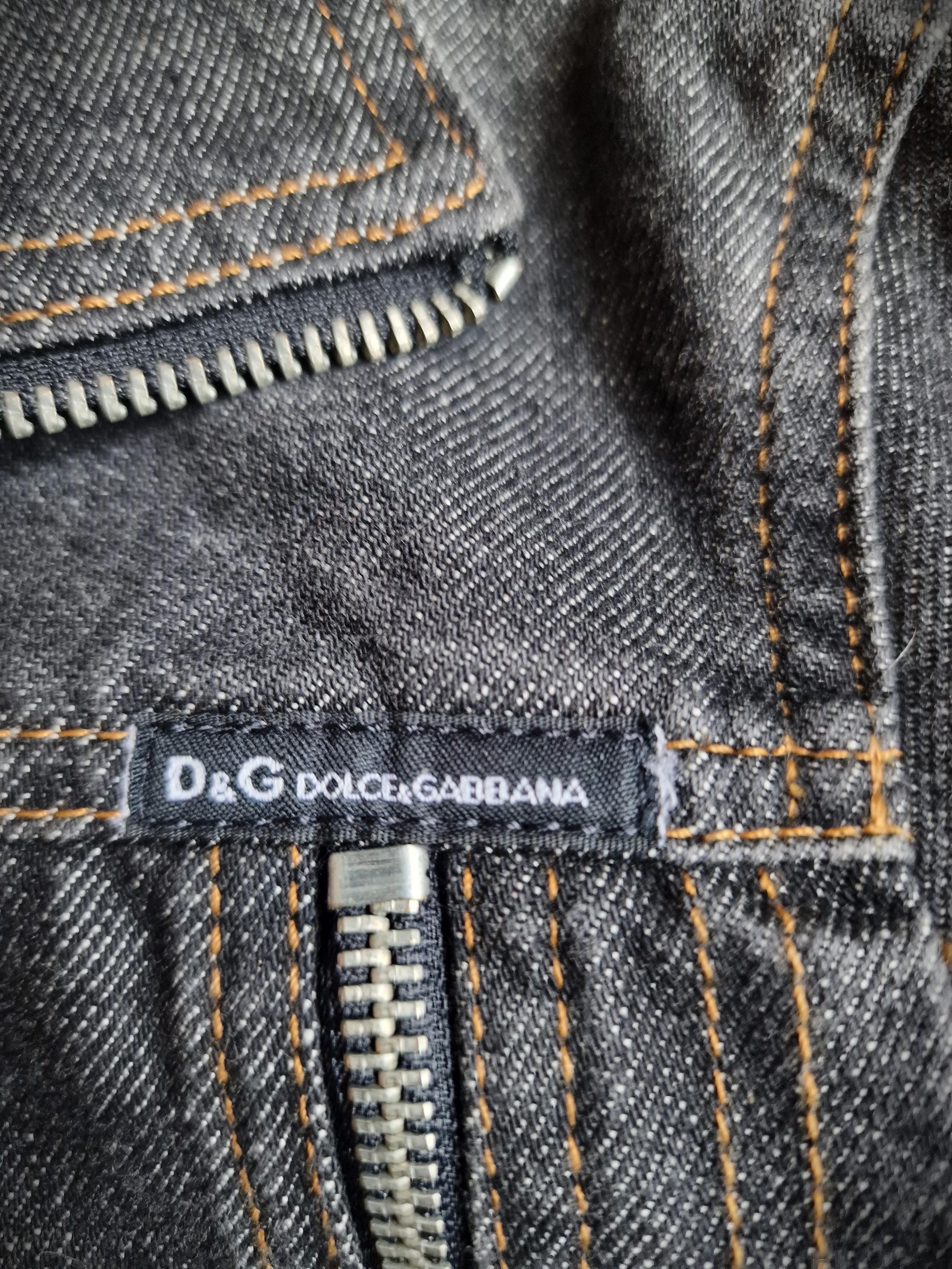 D&G Dolce and Gabbana Zip Zipper Panel Metal Denim Vintage 90s Y2K