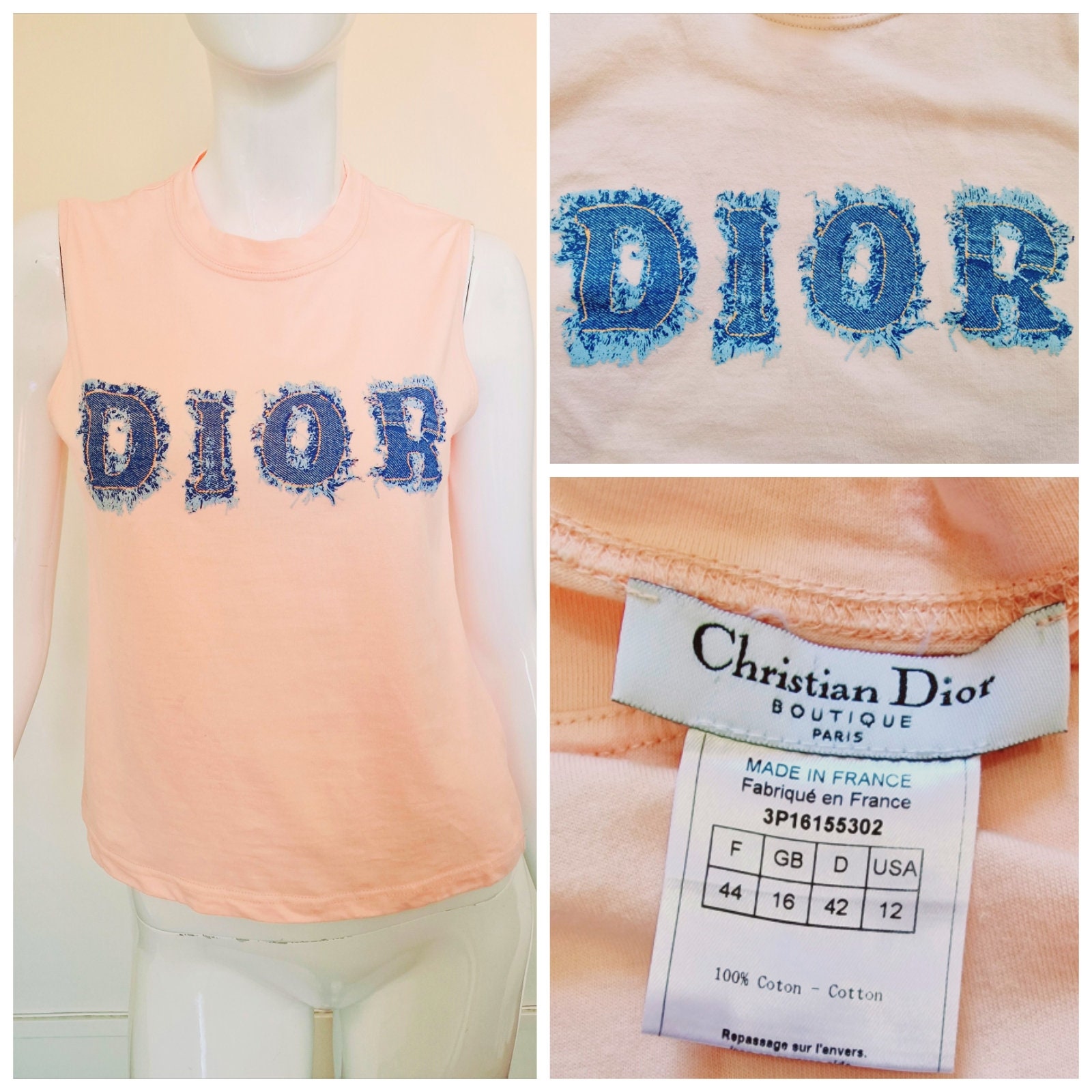 Christian Dior By John Galliano S/S 2004 Pink Monogram Logo Tunic Mini Dress