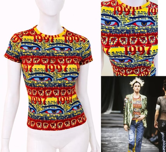 Jean Paul Gaultier S/S 1997 Runway T-shirt: Eyes of Buddha
