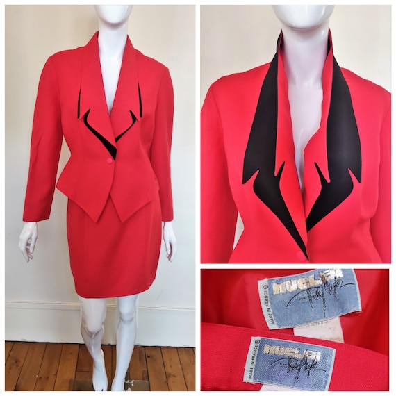 Thierry Mugler Vampire Evening Wasp Bee Waist Red Orange