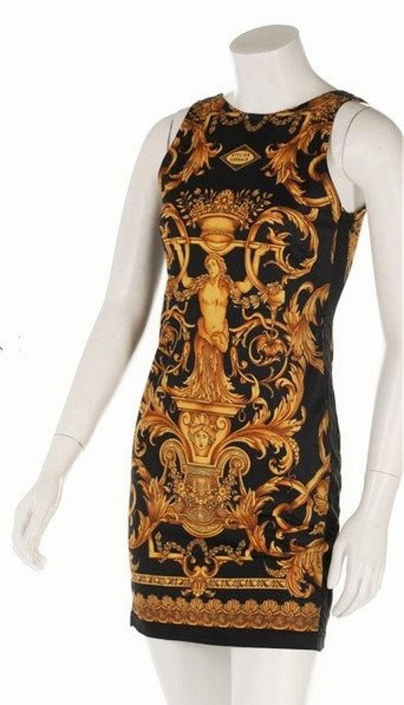 Iconic Atelier Gianni Versace Couture SS 1992 Baroque Black Medusa