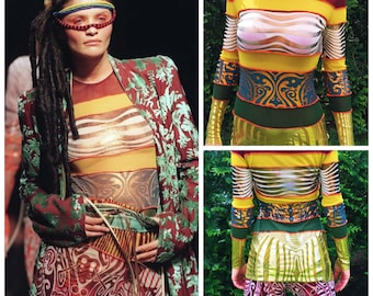 アート・デザイン・音楽 Fashion Photography of the Nineties 1996 Jean Paul Gaultier Vintage 1996 Kolekcja Cyberbaba Striped