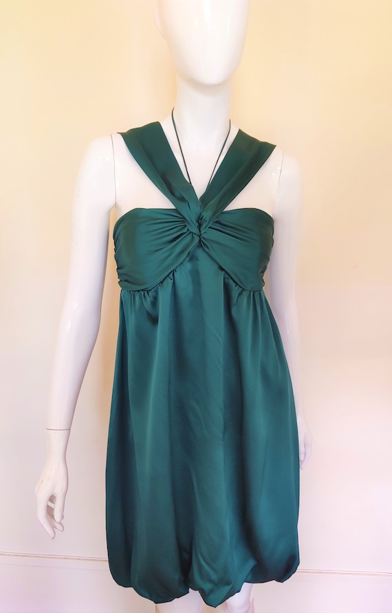 Buy Alexander Mcqueen Bustier Silk Poision Green Corset Runway Evening Mini  Midi Glow Vintage Dress Online in India - Etsy