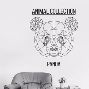 Panda Geometry, Shapes, Animals, Car Stickers, Triangles, Lines Wall ...