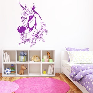 Unicorn Wall Decal Beautiful Horse Pegasus Wall Sticker Nursery Wall Decor 458b