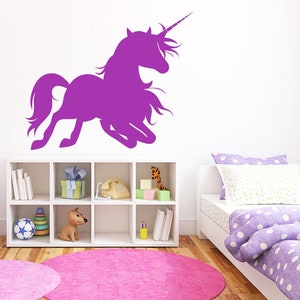 Unicorn Wall Decal Beautiful Horse Pegasus Wall Sticker Nursery Wall Decor  596b