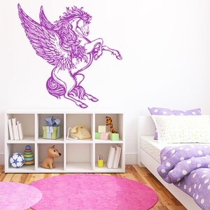 Unicorn Wall Decal Beautiful Horse Pegasus Wall Sticker Nursery Wall Decor  499b