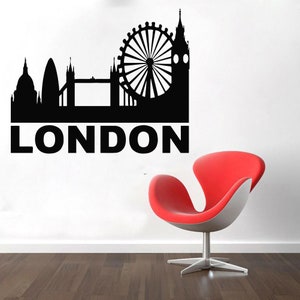London City decal City Sticker Skyscraper Wall Decal Window Sticker Room Vinyl sticker Building Decor house Sight Handmade t683