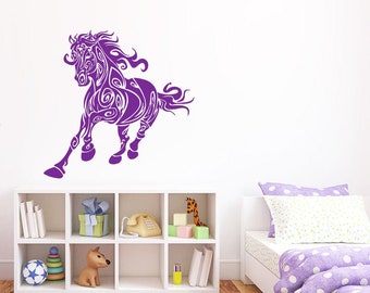 Unicorn Wall Decal Beautiful Horse Pegasus Wall Sticker Nursery Wall Decor  308b