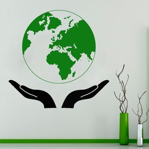 Wandbild Erde,Nature,Globus,Karte,Planet, Leben,Seen, Ozeane, Land,Kosmos,Wanddekor,Wandtattoo,Fenster Aufkleber,Vinyl Aufkleber Handarbeit t424