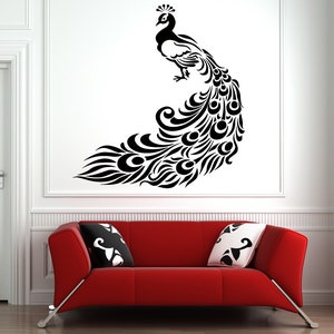 Peacock Wall Decal |Peacock Tail Wall Decal | Peacock Feather Wall Decor | PE2