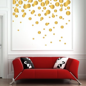 Polka dot wall decal | set of 100 | polka dot circle stickers
