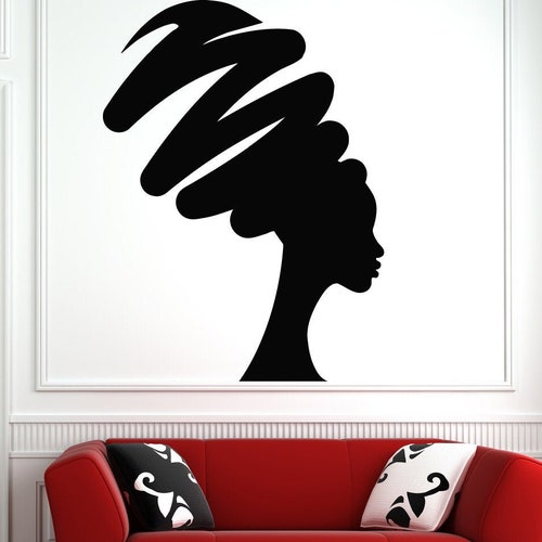 Beautiful African Woman Wall Decal African Girl Wall Sticker Etsy