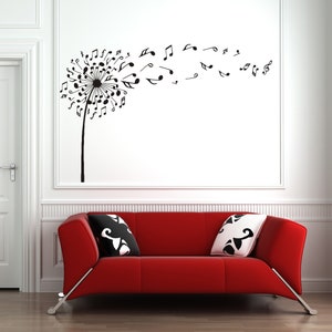 Dandelion Wall Decal | Flower Wall Decal | Dandelion Flower Wall Decor PL14