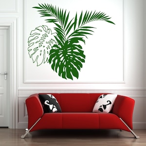 Tropical Leaf Wall Decal | Tropical Leaves Wall Sticker | Tropical Decals Wall Decor PL27